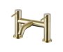 The White Space Pin Lux Deck Mounted Bath Filler - Brushed Brass