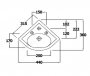 RAK Compact 1 Tap Hole Corner Basin 440mm