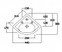 RAK Compact 2 Tap Hole Corner Basin 440mm