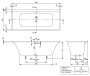 Villeroy & Boch Subway 3.0 1700 x 750mm Double-Ended Bath with Silentflow Bath Filler - Stone White
