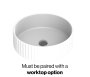 Tavistock Cadence 600mm Wall-Mounted Vanity Unit - Fluted Matt White