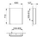 Keuco Somaris 600 x 700mm Wall-Mounted Mirror Cabinet (Left Hinged) - Mirror Finish