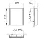 Keuco Somaris 600 x 700mm Wall-Mounted Mirror Cabinet (Left Hinged) - Matt White