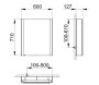 Keuco Somaris 600 x 700mm Wall-Mounted Mirror Cabinet (Left Hinged) - Light Oak