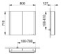 Keuco Somaris 800 x 700mm Wall-Mounted Heated 2 Door Mirror Cabinet - Light Oak