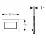 Geberit Sigma 30 B-Chrome/G-Chrome/B-Chrome Single Flush Plate