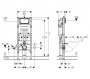 Geberit Duofix 1120mm High WC Frame With UP320 Cistern For Disabled WC