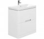 Essential Colorado 800mm Unit with Basin & 2 Drawers, Matt White