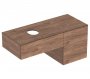 Geberit VariForm 1200mm Three Drawer Hickory Vanity Unit for Lay-On Basin