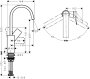 Hansgrohe Vivenis Single Lever Basin Mixer 210 with Swivel Spout without Waste Set - Matt Black