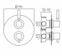 Vado Origins Concealed 2 Outlet Thermostatic Shower Valve