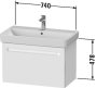 Duravit No.1 740mm Wall Hung Vanity Unit - Matt White