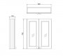 Burlington Bathrooms Matt White 60cm Double Door Mirror Cabinet