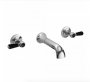Bayswater Black & Chrome Lever 3TH Wall Bath Filler with Hex Collar