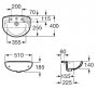 Roca Laura Semi Recessed Basin 2 Tap Holes