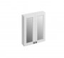 Burlington Bathrooms Matt White 60cm Double Door Mirror Cabinet