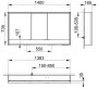 Keuco Royal Lumos 1400 x 735 x 165mm Mirror Cabinet with Shelf - Anodised Silver