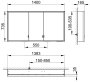 Keuco Royal Lumos 1400 x 735 x 165mm Mirror Cabinet - Anodised Silver
