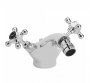 Bayswater Black & Chrome Crosshead Mono Bidet Mixer with Hex Collar