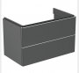 Ideal Standard Strada II 800mm 2 Drawer Wall Hung Matt Anthracite Vanity Unit