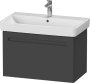 Duravit No.1 740mm Wall Hung Vanity Unit - Matt Graphite