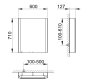 Keuco Somaris 600 x 700mm Wall-Mounted Heated Mirror Cabinet (Left Hinged) - Mirror Finish