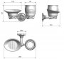 St James Porcelain Soap Dish, Tumbler & Holder