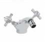 Bayswater White & Chrome Crosshead Mono Bidet Mixer with Hex Collar