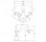 Bayswater Black & Chrome Crosshead Mono Basin Mixer with Hex Collar - Stock Clearance