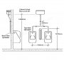 RAK Compact 9.0l Concealed Urinal Cistern Complete With Pipe Sets, Spreader And Waste For 2 Urinals