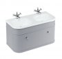 Burlington Bathrooms Chalfont Grey 100cm Single Drawer Vanity Unit
