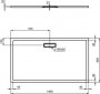 Ideal Standard Ultraflat New 1400 x 800mm Shower Tray with Waste - Silk White