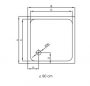 Bette Supra 700 x 700 x 65mm Square Shower Tray
