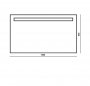 The White Space Nord Illuminated LED Bathroom Mirror - 1000mm X 650mm