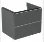 Ideal Standard Strada II 600mm 2 Drawer Wall Hung Matt Anthracite Vanity Unit