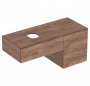 Geberit VariForm 1350mm Three Drawer Hickory Vanity Unit for Lay-On Basin