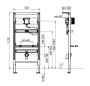 Villeroy & Boch ViConnect Urinal Installation Frame - 525 x 1120 x 98mm
