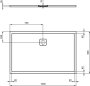 Ideal Standard UltraFlat Evo 1400 x 900mm Shower Tray - Silk White