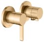 Keuco Edition 400 Single Lever Mixer Set Up 2-Way With Wall Outlet for Shower Hose - Brushed Brass