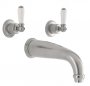 Perrin & Rowe 3Hole Wall Mounted Bath Filler with Lever Handles (3800)