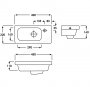 RAK Resort 45cm 1 Tap Hole Right Hand Slimline Basin