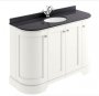 Bayswater Bathrooms 1200mm Pointing White 4-Door Curved Basin Cabinet