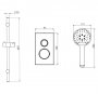 Tavistock Axiom Single Function Push Button Concealed Shower System with Riser Kit