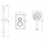 Tavistock Axiom Single Function Push Button Concealed Shower System with Riser Kit - Chrome