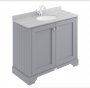 Bayswater Bathrooms Plummett Grey 1000mm 2-Door Basin Cabinet