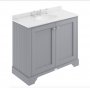 Bayswater Bathrooms Plummett Grey 1000mm 2-Door Basin Cabinet