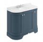 Bayswater Bathrooms Stiffkey Blue 1000mm 3-Door Curved Basin Cabinet