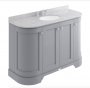 Bayswater Bathrooms 1200mm Plummett Grey 4-Door Curved Basin Cabinet