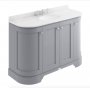 Bayswater Bathrooms 1200mm Plummett Grey 4-Door Curved Basin Cabinet