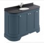 Bayswater Bathrooms 1200mm Stiffkey Blue 4-Door Curved Basin Cabinet